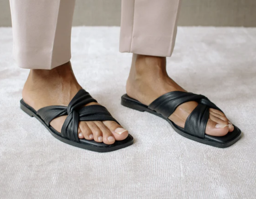 Alohas Nomad Black Leather Sandals