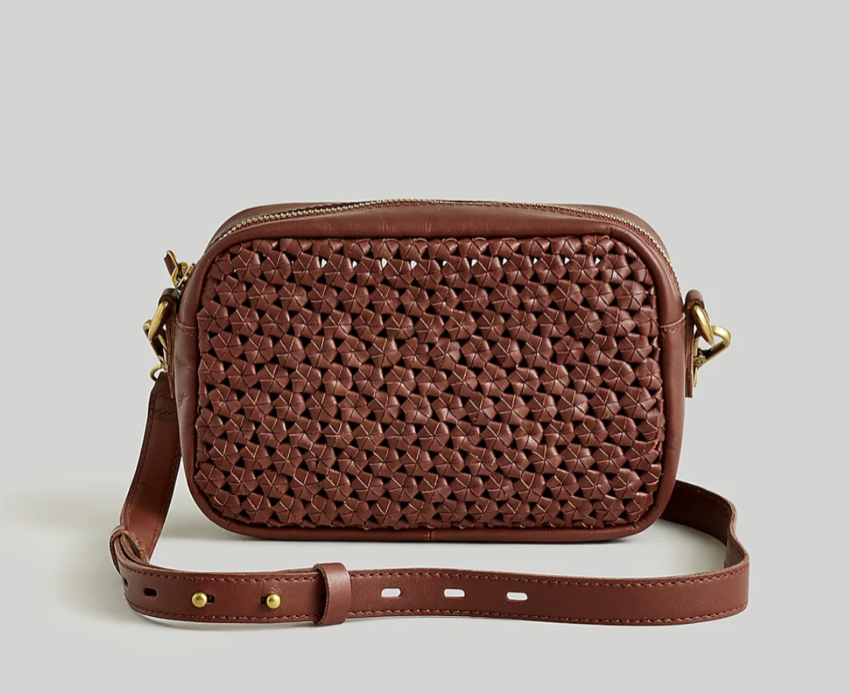 Madewell The Transport Camera Bag: Crochet Leather Edition
