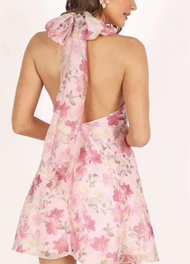 Petal &amp; Pup Gardenia Halter Mini Dress (Size 0)