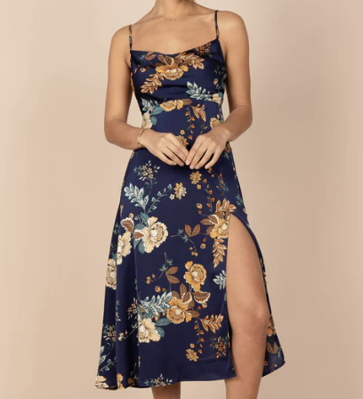 Petal &amp; Pup Alejandra Cowl Neck Midi Dress (size 0)