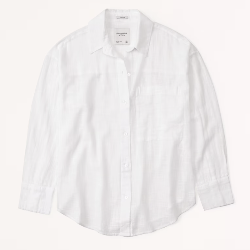 Abercrombie Oversized Linear Textured Shirt