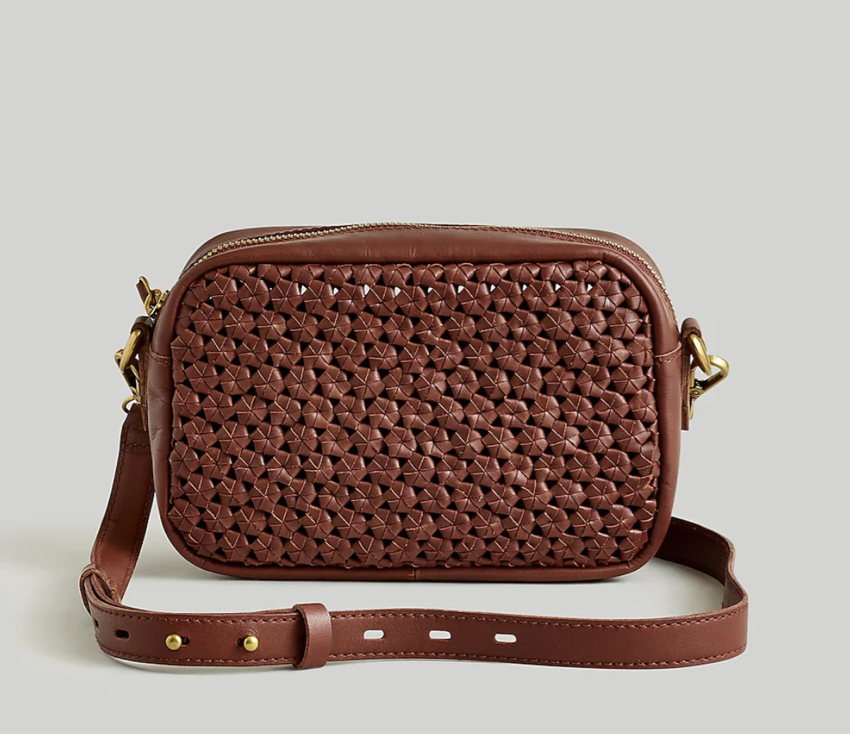 Madewell The Transport Camera Bag: Crochet Leather Edition 