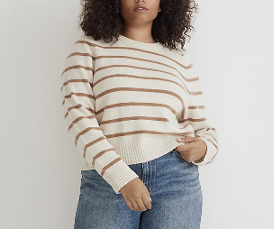 Madewell (Re)sourced Cashmere Crewneck Sweater in Stripe