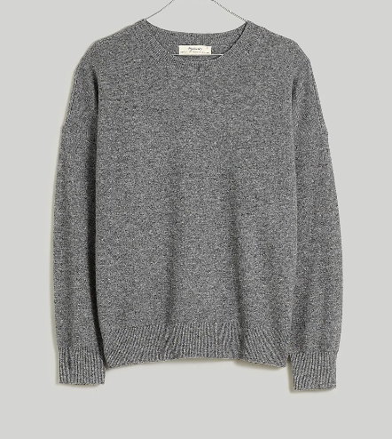  Cashmere Oversized Crewneck Sweater