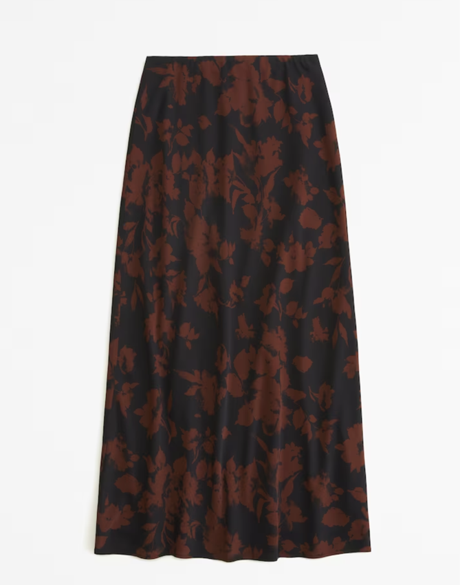 Abercrombie Matte Satin Midi Skirt (XS)