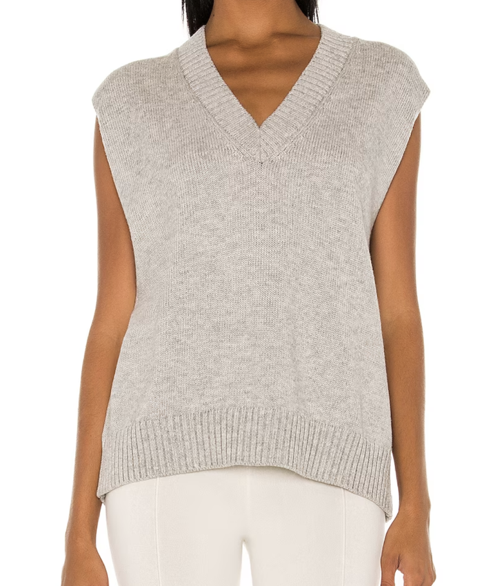 Revolve L'Academie Oversized Sweater Vest in Heather Grey 