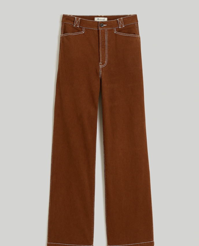  Madewell Emmett 2.0 Wide-Leg Pants: Garment-Dyed Edition (23 Petite)