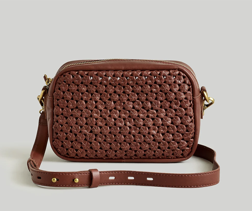Madewell The Transport Camera Bag: Crochet Leather Edition