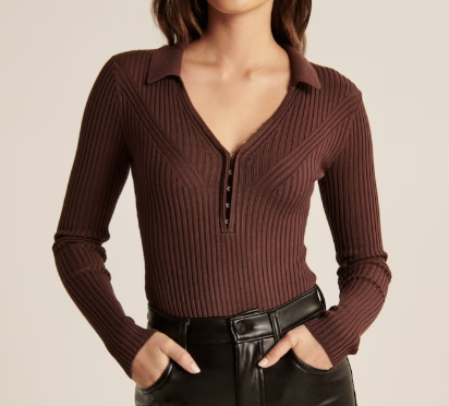 Abercrombie  Hook-and-Eye Sweater Bodysuit