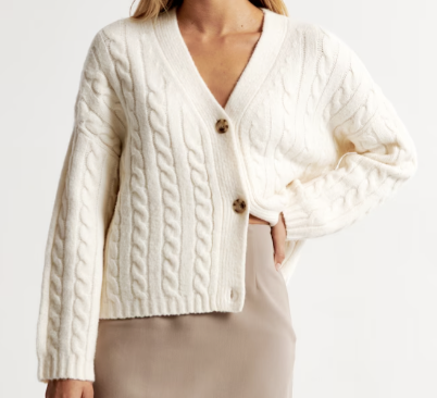 Abercrombie Cable Short Cardigan