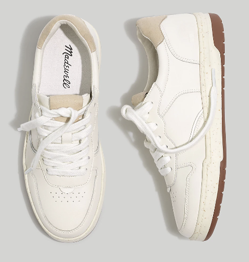 Madewell Court Sneakers in White Leather