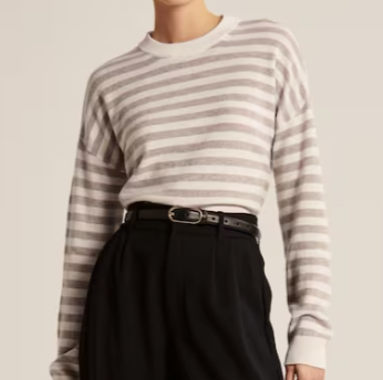 Abercrombie Cashmere Striped Scoopneck Sweater