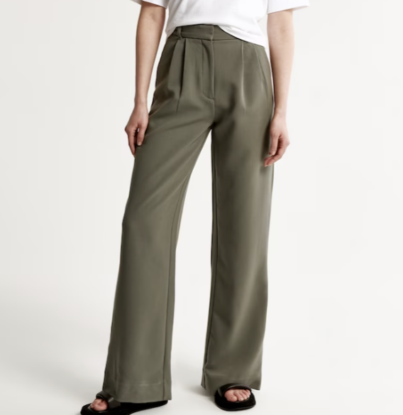 Olive A&amp;F Sloane Tailored Pant