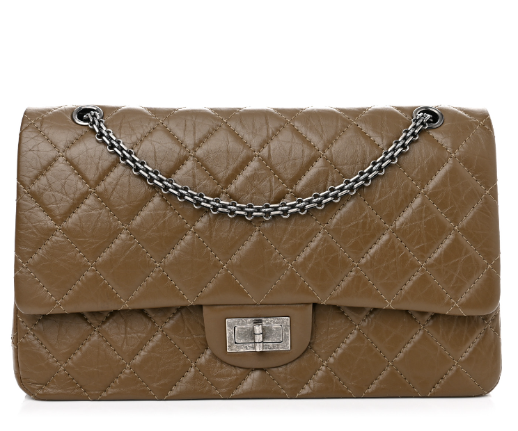  CHANEL Aged Calfskin Quilted 2.55 Reissue 227 Flap Brown