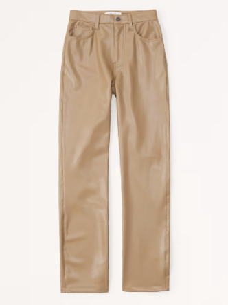 Vegan Leather 90s Straight Pant