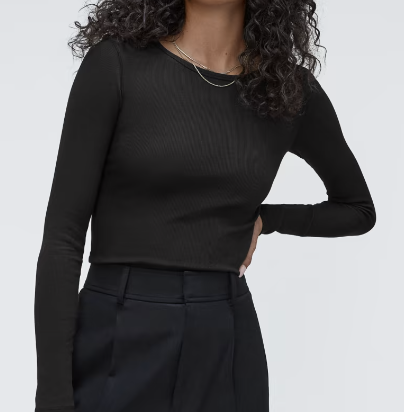 Everlane The Supima® Micro-Rib Long-Sleeve Crew