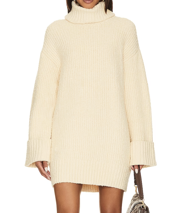 Revolve Lovers &amp; Friends Braewyn Sweater Dress in Cream (XS)