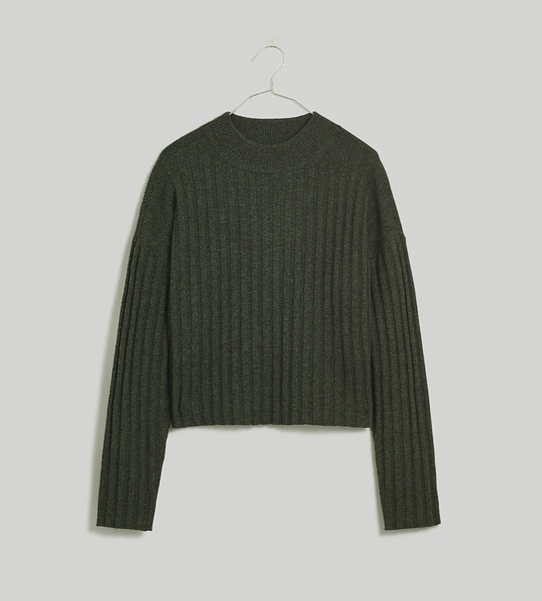 Madewell Mockneck Crop Sweater