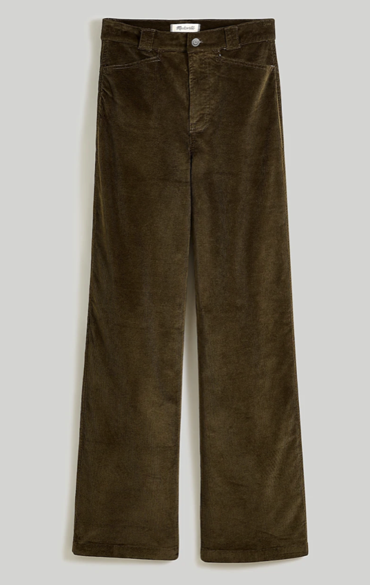 Madewell Petite Emmett 2.0 Wide-Leg Pants in Corduroy (25 Petite)