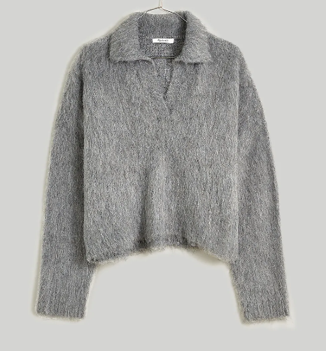 Madewell Brushed Polo Sweater