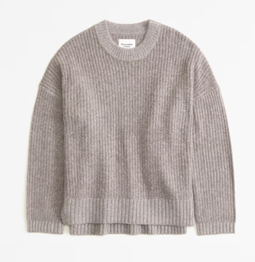 Abercrombie Easy Crew Neck Sweater (brown xs)