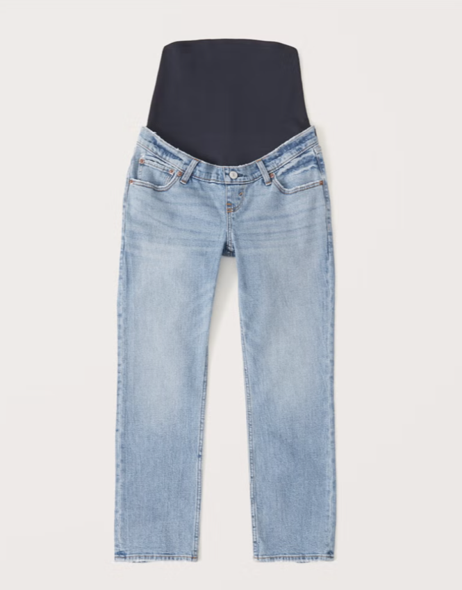 Abercrombie Maternity Ankle Straight Jean (24 short in light)