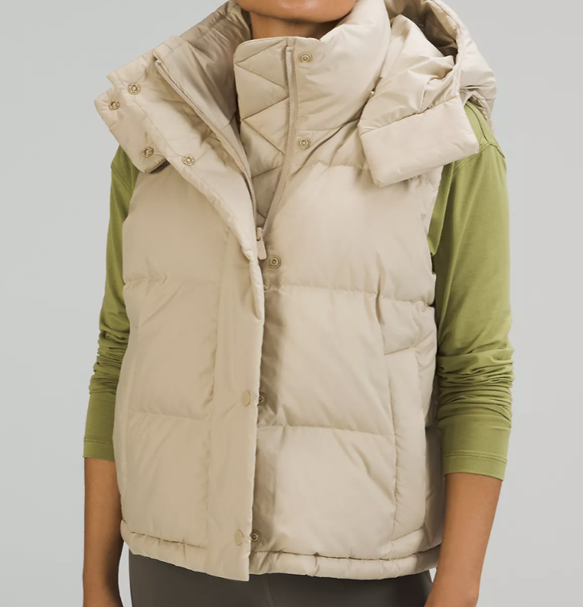 Lululemon Wunder Puff Cropped Vest (trench size 4)