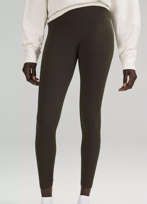 Lululemon Align High Rise Pant 25" (Dark Olive size 6)