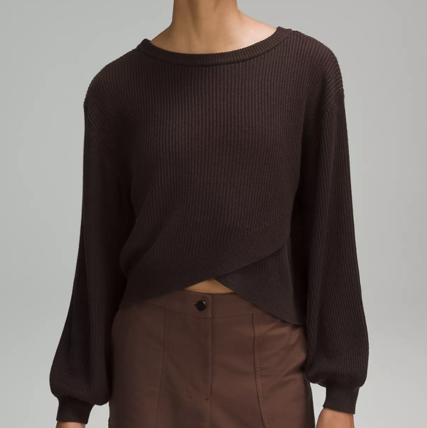 Lululemon Reversible Crossover Sweater (esspresso size 8)