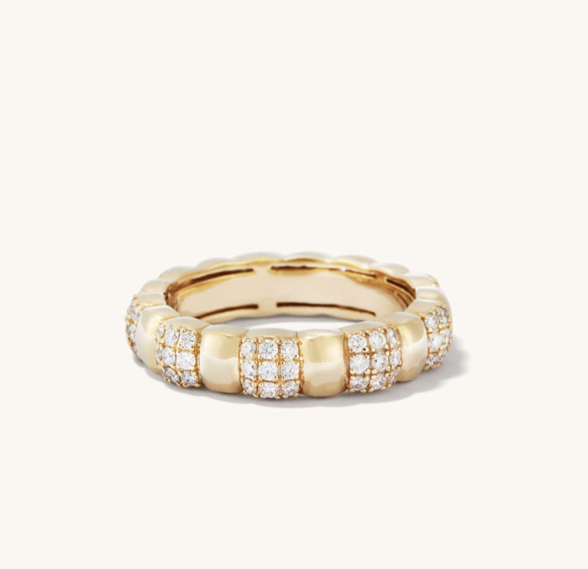 Mejuri Pave Diamond Soft Charlotte Ring