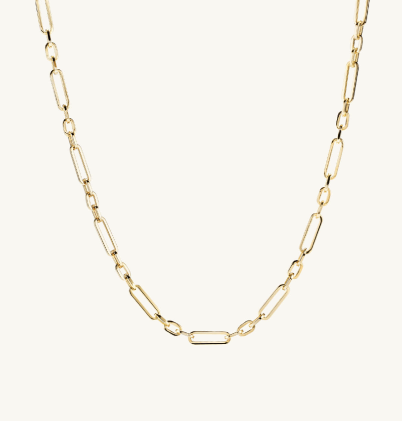 Mejuri Triple Link Paperclip Chain Charm Necklace (18in)