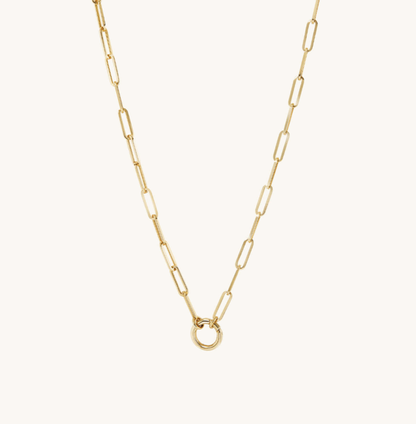 Mejuri Paperclip Chain Charm Necklace