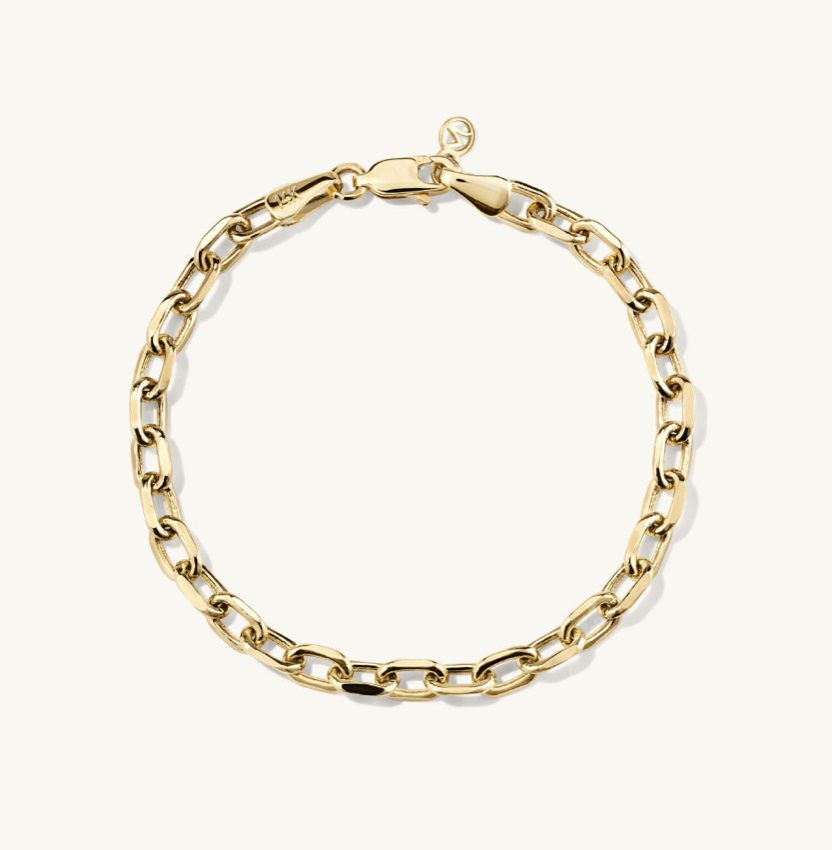 Mejuri Large Square Oval Chain Bracelet