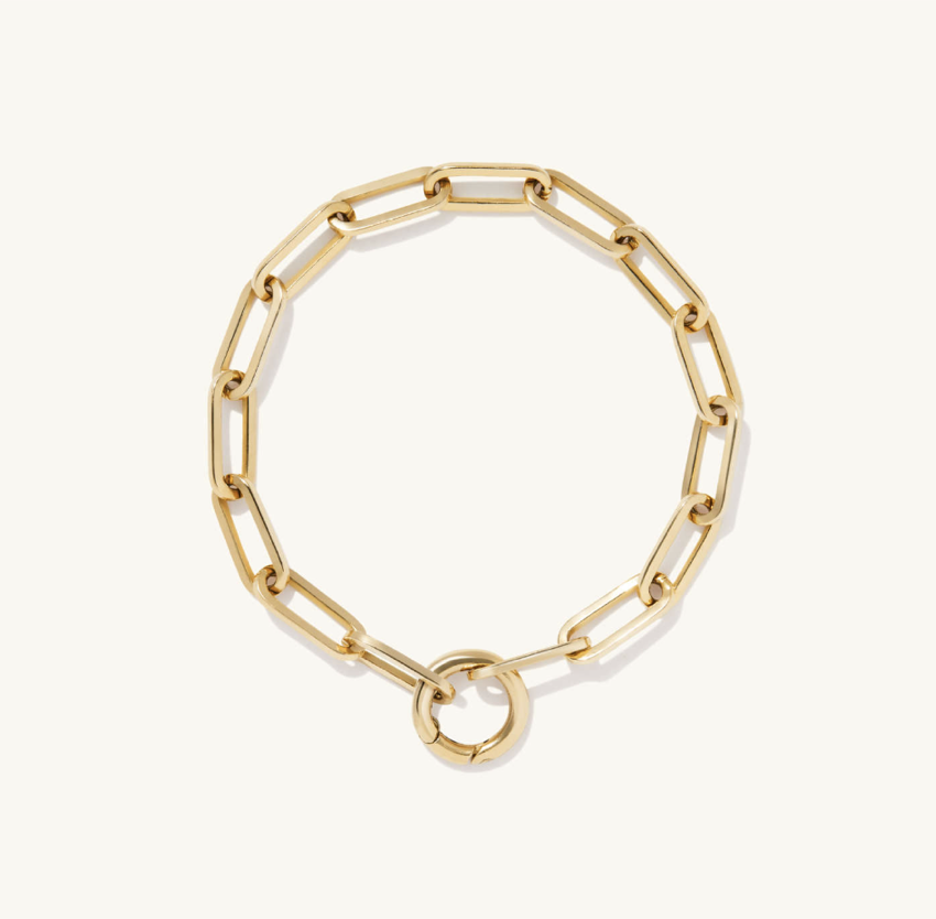 Mejuri Paperclip Chain Charm Bracelet
