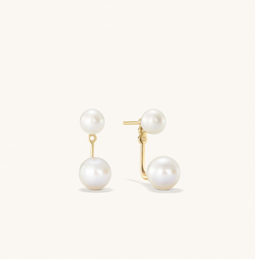 Mejuri Bold Pearl Ear Jacket Studs