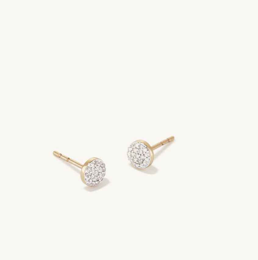 Mejuri Pave Diamond Round Studs