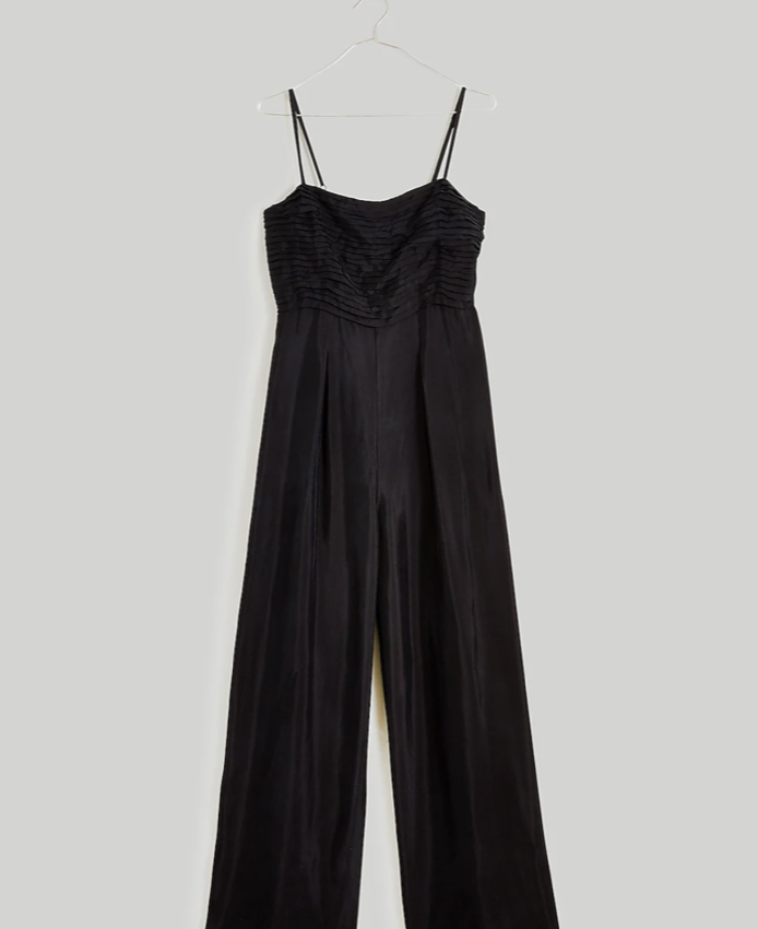 Madewell Ruched Crop Straight-Leg Jumpsuit (size 0)