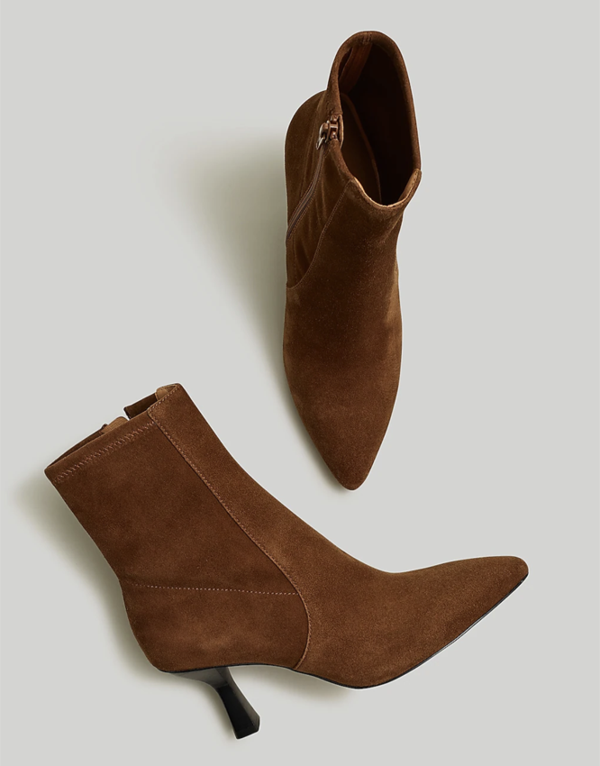Madewell The Justine Ankle Boot in Suede