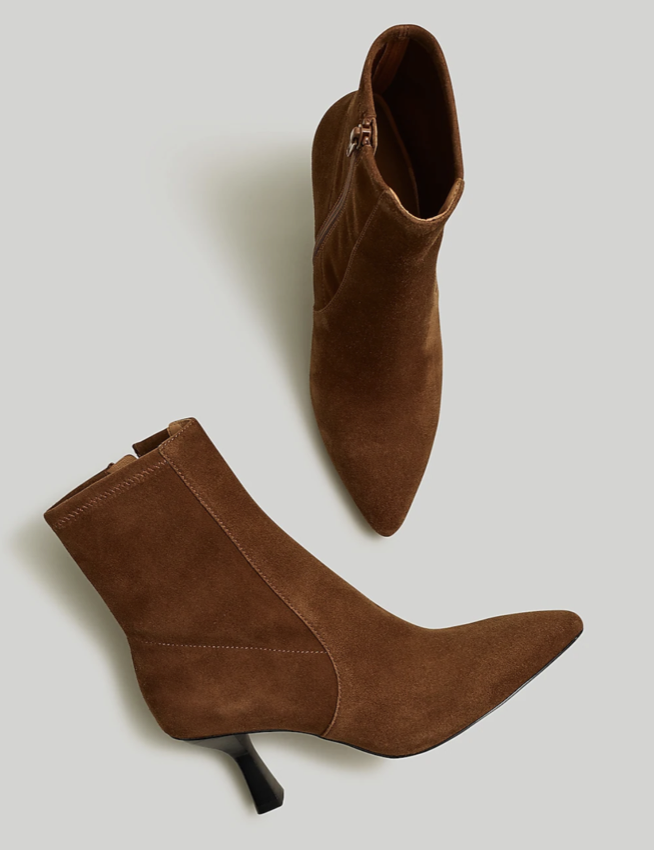 Madewell The Justine Ankle Boot in Suede