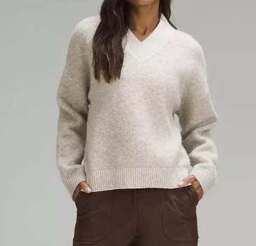 Lululemon Alpaca Wool-Blend V-Neck Sweater