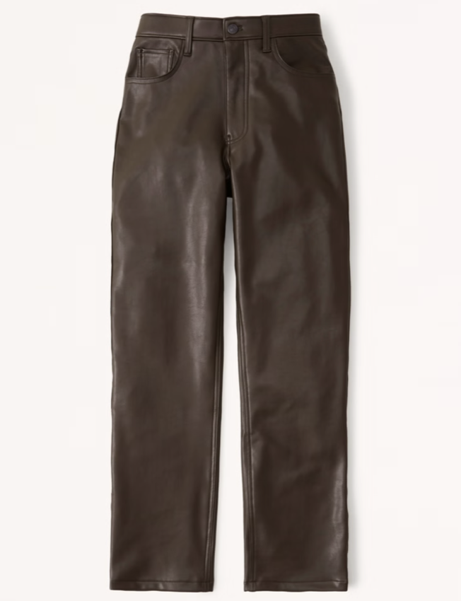 Abercrombie Vegan Leathers 90s Straight Pant
