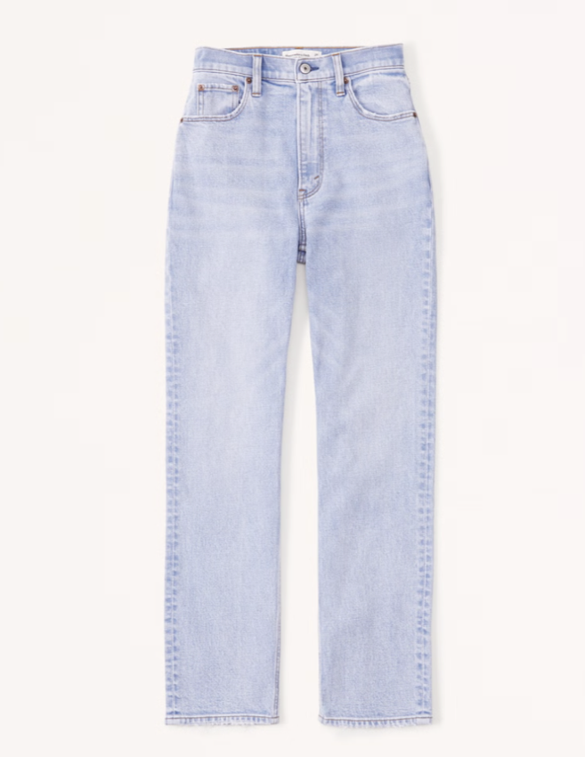 Abercrombie Ultra High Rise Ankle Straight Jean