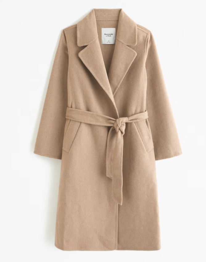Abercrombie Wool Blend Belted Blanket Coat