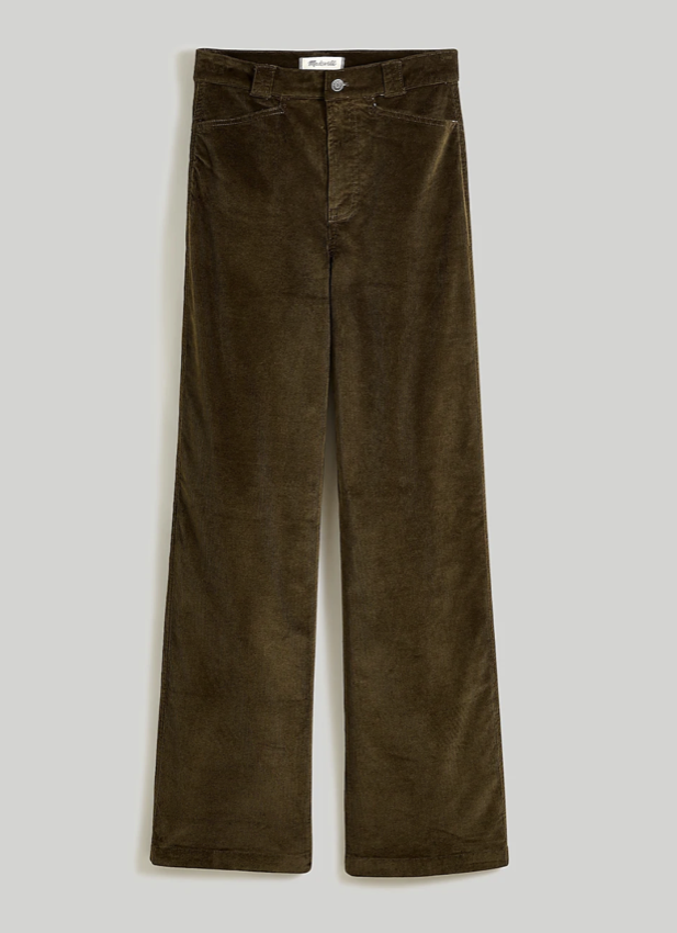 Madewell The Petite Emmett 2.0 Wide Leg Pants in Corduroy