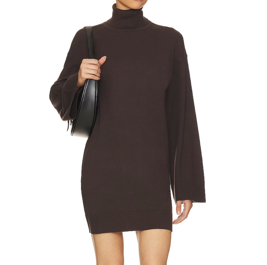 Revolve LPA Fallon Sweater Dress in Brown