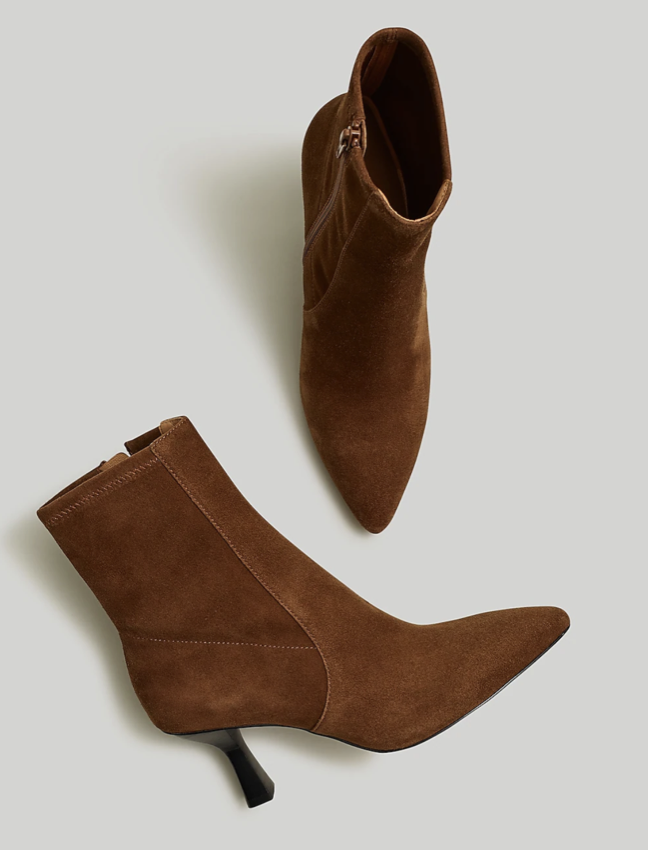 Madewell The Justine Ankle Boot in Suede