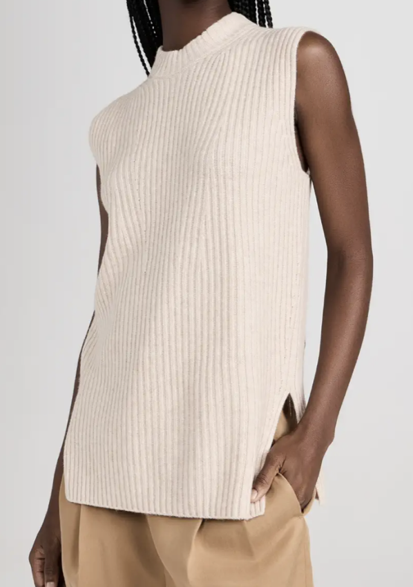 Vince Ribbed Sleeveless Tunic
