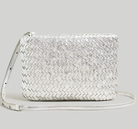 Madewell Silver The Puff Crossbody Bag