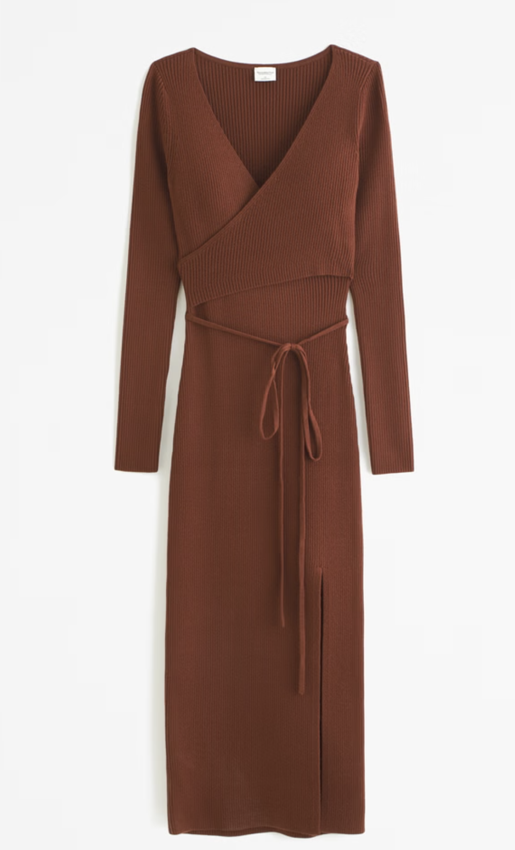 Abercrombie red wrap dress