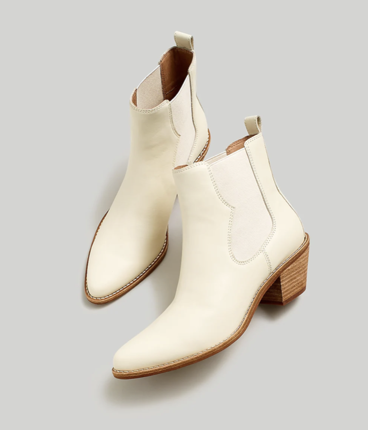 Madewell White western boots